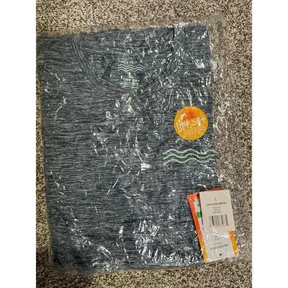 Surf & Swim Co  SPF 50+  Long Sleeve Swim Rash Guard Navy  Large  New - Picture 5 of 6